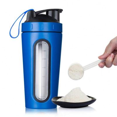 China Stocked 2021 LD12 Protein Powder Shaker Stainless Steel Blender Shaker Bottle for sale