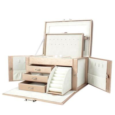 China Handmade Attractive Slide Doors And Handle Earring Ring Storage And Hanging Necklace Jewelry Storage Boxes for sale