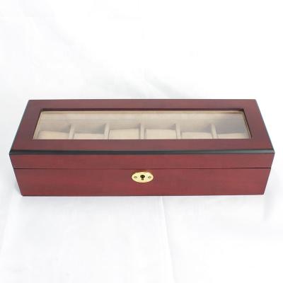 China With matte finish easy to store easy to take out high quality 6 wooden watch gift display cheap wooden travel jewelry boxes for watch for sale