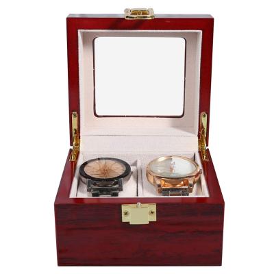 China Eco-friendly Luxury High End Wooden Solid Wood Couple Unique Personalized Watch Box for sale