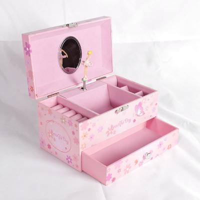 China Crank Operated Printing Hot Sale Custom Crank Ballerina Music Box You Are My Sunshine Tune for sale