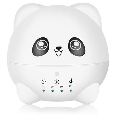 China Hotel Cartoon Mini Panda Diffuser Air Aroma Essential Oil Diffuser For Home Car USB Fogger Mist Maker LED Night Lamp Kids Gifts for sale