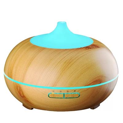 China 550ml Remote Control Electric Car Aromatherapy Purifier Household Essential Oil Ultrasonic Wooden Grain Aroma Diffuser for sale