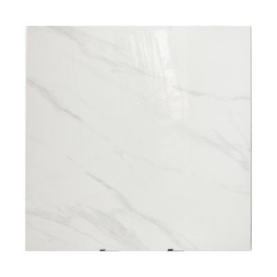 China 60x60 Tiles Glazed Metallic White Marble Glazed Polished Cheap Floor Tile Looks Like Italian Caracaracarta White Marble Stone for sale