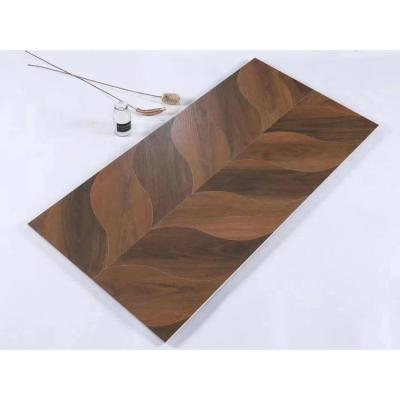 China Rural the latest pitch of the Japanese rural antique wood porcelain mosaic wood grain style ceramic tile floor for sale