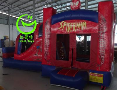 China 2016 hot sell Spiderman inflatable bounce house with 24months warranty from GREAT TOYS for sale