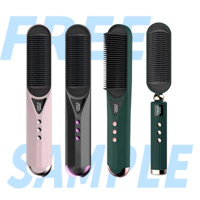 China High Quality Ceramic Hair Straightener Iron AIWO Hair Straightener Brush Straightener Ceramic Hair Straightener Set OEM Wholesale Manufacturer for sale