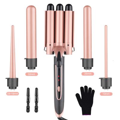 China AIWO OEM Hair Curling Iron Portable Ceramic Hair Curler Straightener Ceramic Rotating Curling Machine 20PC/CTN for sale