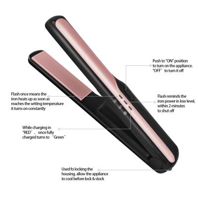 China Professional salon tools AIWO Rechargeable Ionic Flat Iron Brush Hair Straightener Electric Hair Straightener PCB Kit for sale