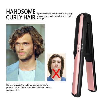 China Professional salon tools AIWO accept OEM/ODM hair straightener and curler 2 in 1 size professional flat irons custom hair straightener for sale