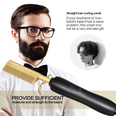 China Multifunctional Electric Hair Straightening Hot Selling Straight Copper Bun Comb AIWO Copper Comb Hot Selling Comb Tcustomizable for sale