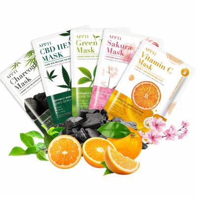 China OEM Private Label Face Mask Moisturizer Moisturizing Hydration Skin Care Sakura Sheet Mask for sale