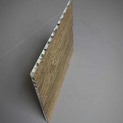 China Wood Grain Aluminum Honeycomb 24mm Sandwich Panel Fire Retardant for sale