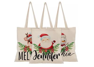 Cina Resistente all'uso materiale di Tote Reusable Gift Bags Canvas di Natale in vendita