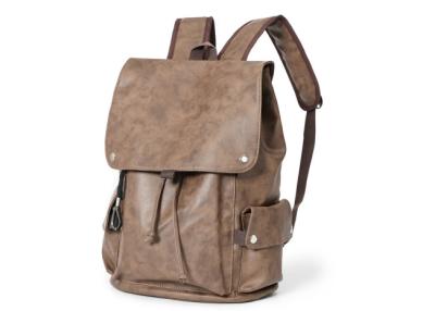 China Leather Business Laptop Backpack , Daily Casual Laptop Backpack for sale