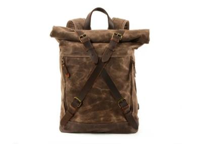 中国 School College Rucksack Computer Bag , Canvas Leather Satchel Bookbag 販売のため