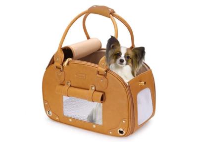 Cina 45L Travel Portable Soft Padded Dog Cat Leather Handbag Foldable in vendita