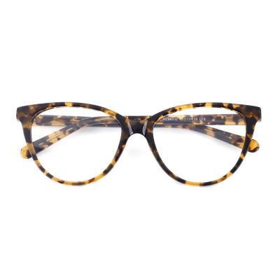 China Popular Blue Light Blocking Cat Eye Glasses For Women Acetate Optical Frames for sale