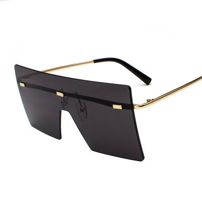 China Multicolor unisex siamese frameless sunglasses trend new fashion sunglasses fashion sunglasses for sale