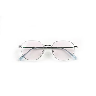 China QICHENG Shaped Metal Frame Cheap QICHENG Optical Glass Polygon Glass Metal Blue Light Blocking Glasses for sale