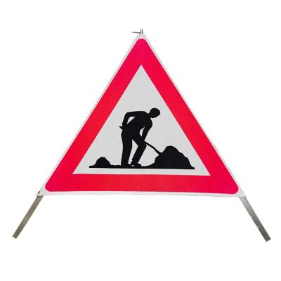 China Road Safety CHINA Manufacturer Professional Retractable Sign Tripod Traffic Sign Post Tripod For Warning Signs for sale