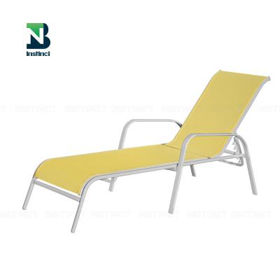 China INSTNCT Modern Adjustable Outdoor Convertible Lounge Steel Frame Swimming Pool Sun Sofa Chair for sale