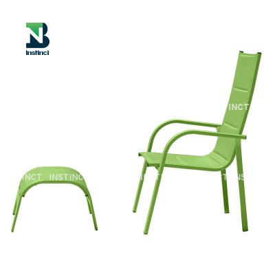 China INSTINCT 2022 new modern outdoor furniture texlin stackable waterproof garden chair with pedal for sale