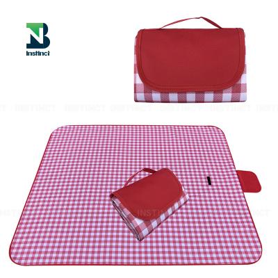 China INSTINCT Waterproof and Sandproof Sample Available Folding Picnic Mat Moistureproof Plaid Blanket Camping Mat Outdoor Beach Picnic Waterproof for sale