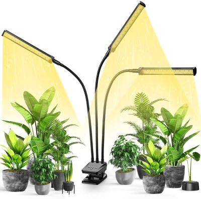 China Indoor VEG 144PCS Full Spectrum Three LED Plant Head Lamp Grow Light With Strong Clip Adjustable Gooseneck for sale