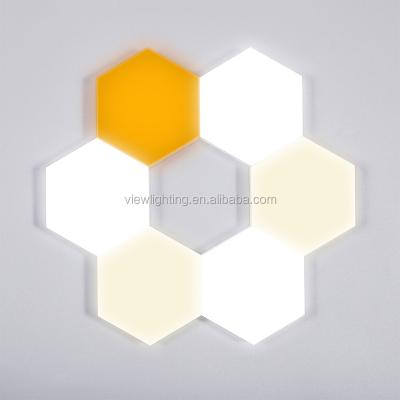 China Hexagonal DIY Wall Honeycomb Panel Lamp Novelty Quantum Light For Home Decor for sale