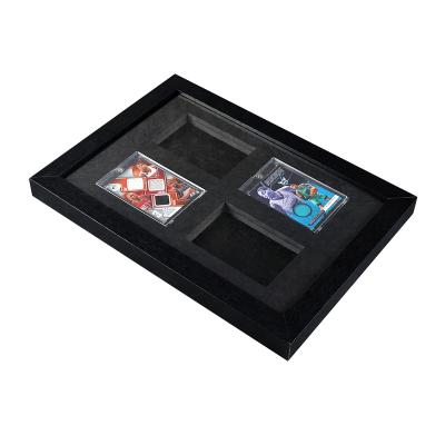 China Wholesale Baseball Card Showcase 4 One Touch Magnetic Wall Card Holder Baseball Case Sports Card Display for sale