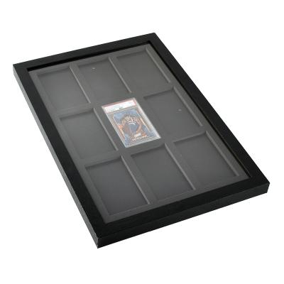 China Rated Display PSA Frame Box Wholesale 9 Wall Mount PSA Card Showcase Frame Box for sale