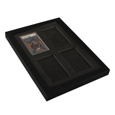 China Wholesale Trading Card Frame Wall Display Case Wooden Rated Wooden Frame PSA Trading Card Display Case for sale