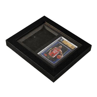 China Rated Sports Cards Display Case Frame BGS Wholesale Custom Wooden Sports Cards Rated Cards Display Case for sale