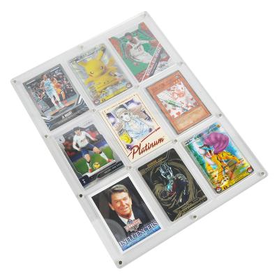 China Wholesale Sports Card Display 9 Cards Holder 130pt Magnetic Mtg Acrylic One Touch Football Card Protector for sale