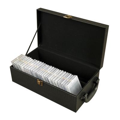 China Wholesale Rated Trading Card Storage Box Leatherette Carrying Case Sports Trading Card Storage Box for sale