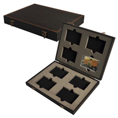 China Wholesale Trading Card Storage Box With Foam Magnetic Fin Hinged Hard Travel Case Trading Card Storage Box for sale