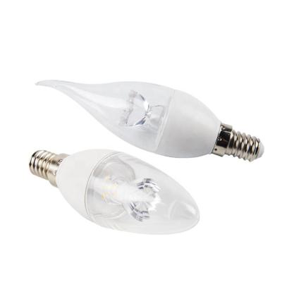 中国 Desk candelabra lamp bulb c35 low flickering flame tip tail e12 e14 led candle light 販売のため