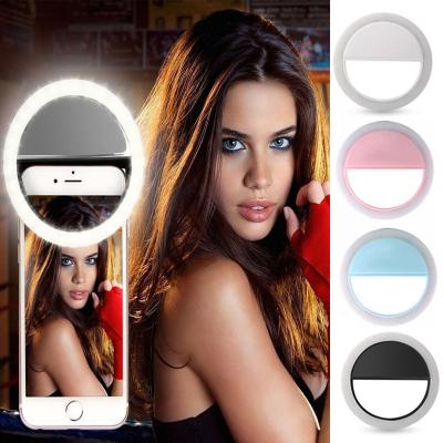 Κίνα Selfie Ring Flash LED Light Free Shipping Universal Mobile Phone Makeup Clip Portable For Makeup Video Live Stream Photo Camera Cheap προς πώληση