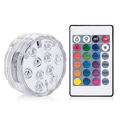 China Free Shipping IP67 RGB Underwater Swimming Pool LED Light Remote Control Battery Powered Submersible Lamp for Vase Shower Pool Aquarium Party for sale