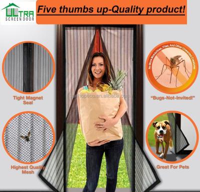 China Easy To Put Custom Magnetic Fly Screen Door for sale