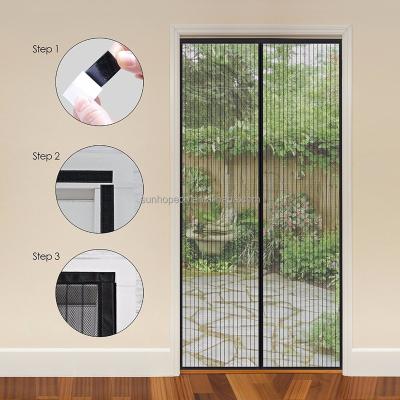 China Keep Insects Out And Let Fresh Air Into The Screen Door Narrow Magnetic Hands Sanp Mosquito Repellent Net Curtain Free for sale