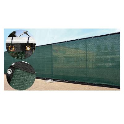 China Easily Assembled Heavy Duty Dark Green Balcony Playground Privacy Screen With Brass Grommets for sale