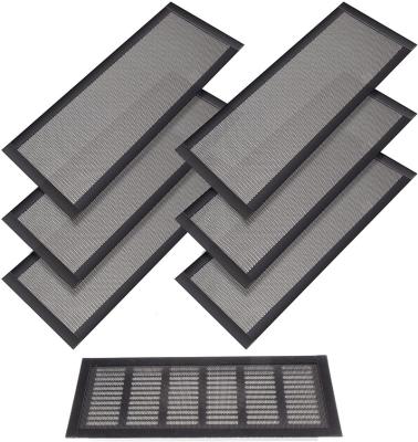 China Durable Magnetic Rectangle Air Vent Screen Cover Ultra Fine Mesh PC Fan Filter for sale