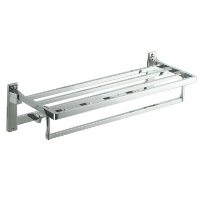 China Fashion high quality 304 stainless steel folding towel rack for hanging and placing clothing for sale