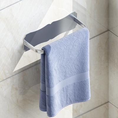 China Aluminum Material Wall Mounted Towel Handkerchief FOLDER Space Hanging Storage Bar Rack For Bathroom Toilet for sale