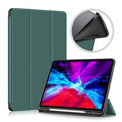 China Durable Case For Funda iPad Case 11 2020 Pro Case 2021 Pro 11 2021 + Case Triple Leather Magnetic iPad Tablet Stand PU Gift For for sale