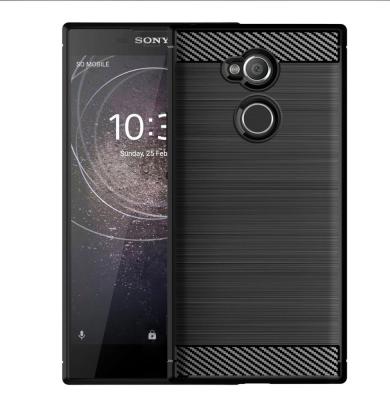 China Shockproof Soft Carbon Fiber TPU Shockproof Back Cover Mobile Phone Case For Sony Xperia XA2 Ultra for sale