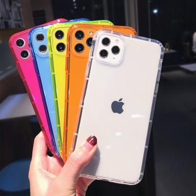 China Phone Back Cover For Iphone Neon Case , Custom Design Durable Fluorescent Neon Shock Proof TPU Phone Case For Iphone 11 12 13 Pro Max Xr Xs Max for sale