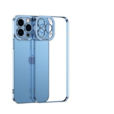 China Multicolor tpu shockproof ultra-thin electroplating transparent back cover, suitable for iPhone 13 12 pro max xr mobile phone accessories for sale